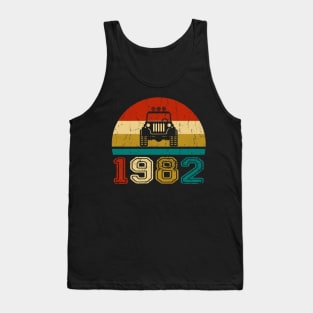 Vintage Jeep 1982 Birthday Jeep Gift Tank Top